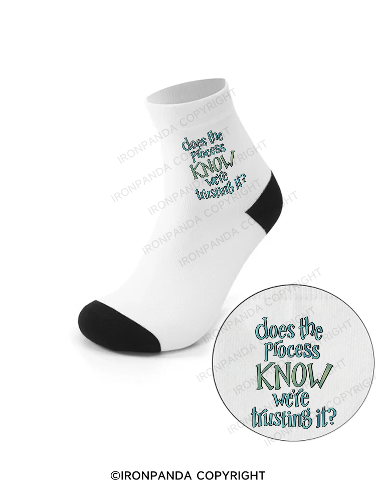 DOES THE PROCESS KNOW WE'RE TRUSTING IT Crew Socks