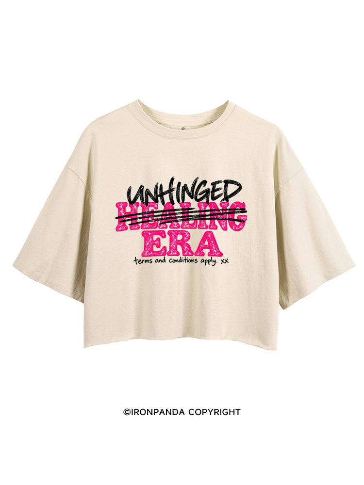 UNHINGED ERA NOT HEALING FUNNY CROP TOPS