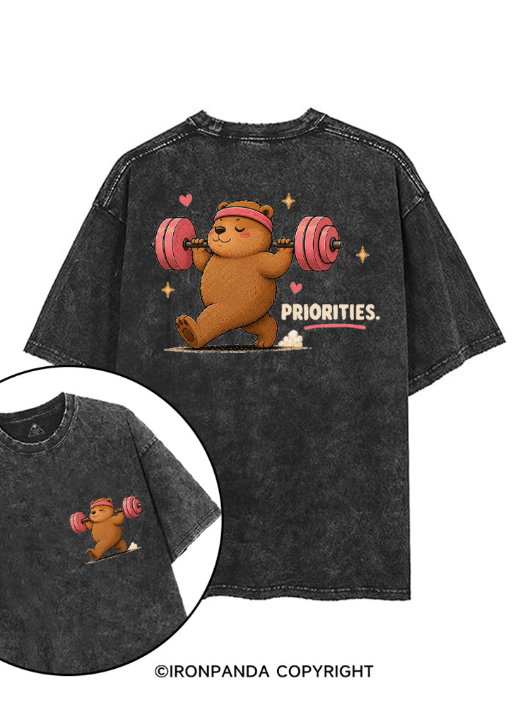 PRIORITIES STRONG BEAR printed Gym Shirt