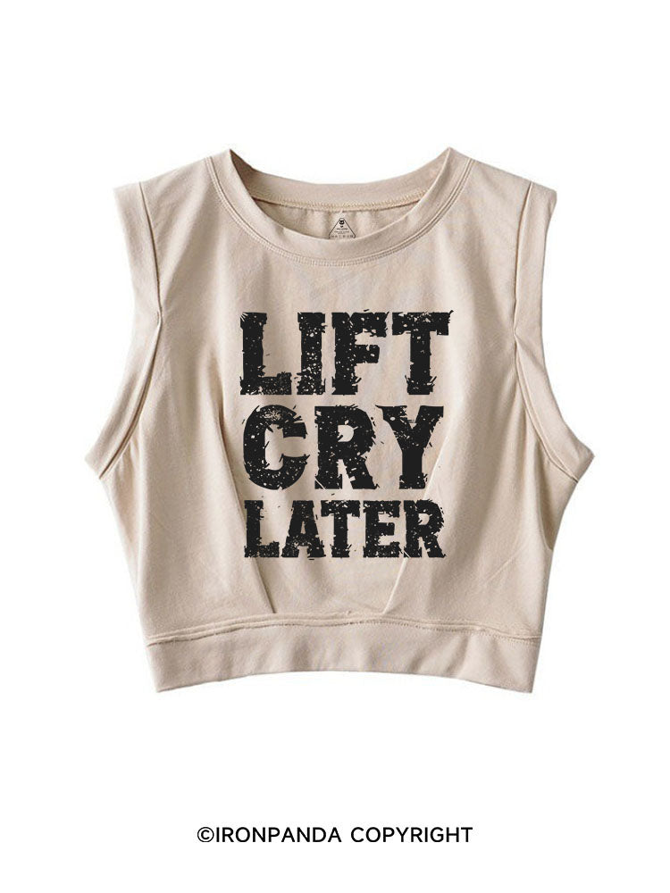 LIFT CRY LATER SLEEVELESS CROP TOPS