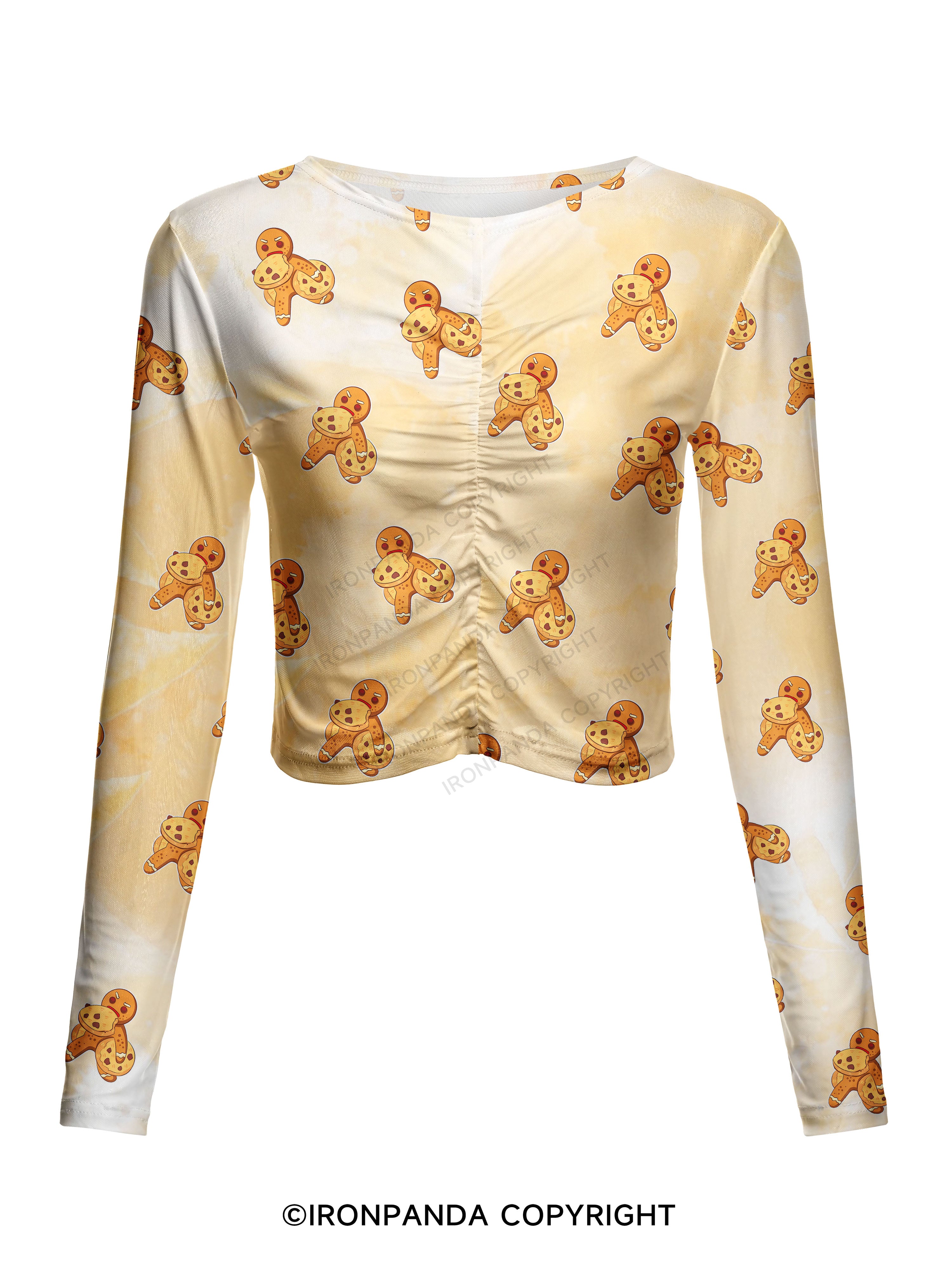I DID IT ALL FOR THE COOKIES Mesh Long Sleeve Top