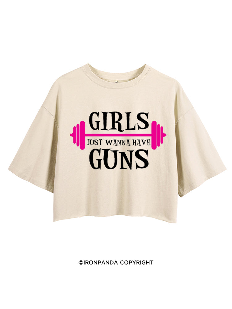girls just wanna have guns girls bodybuilding CROP TOPS