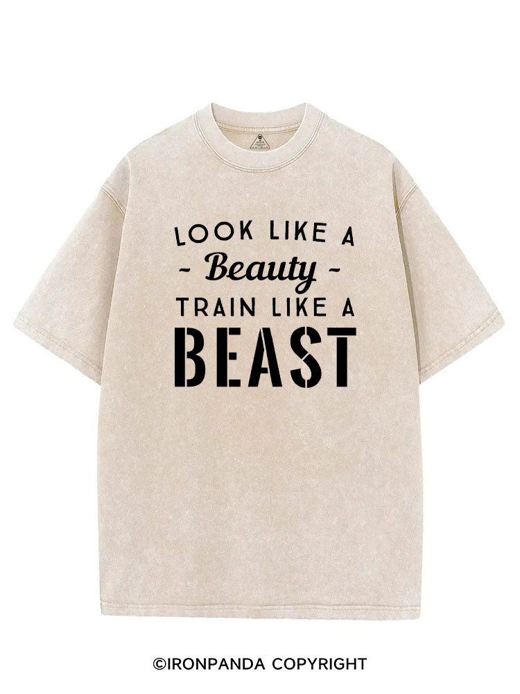 Look like a beauty. Train like a beast VINTAGE GYM SHIRT