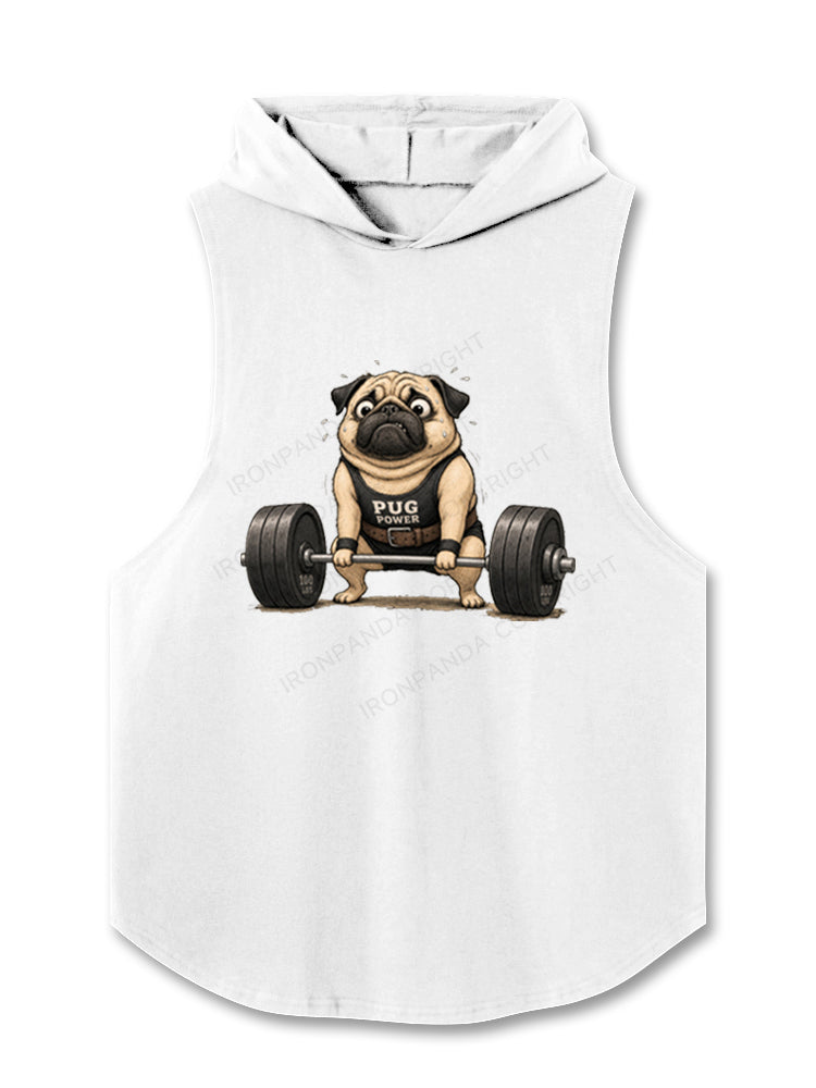 Pug Power Deadlift Hooded Tank