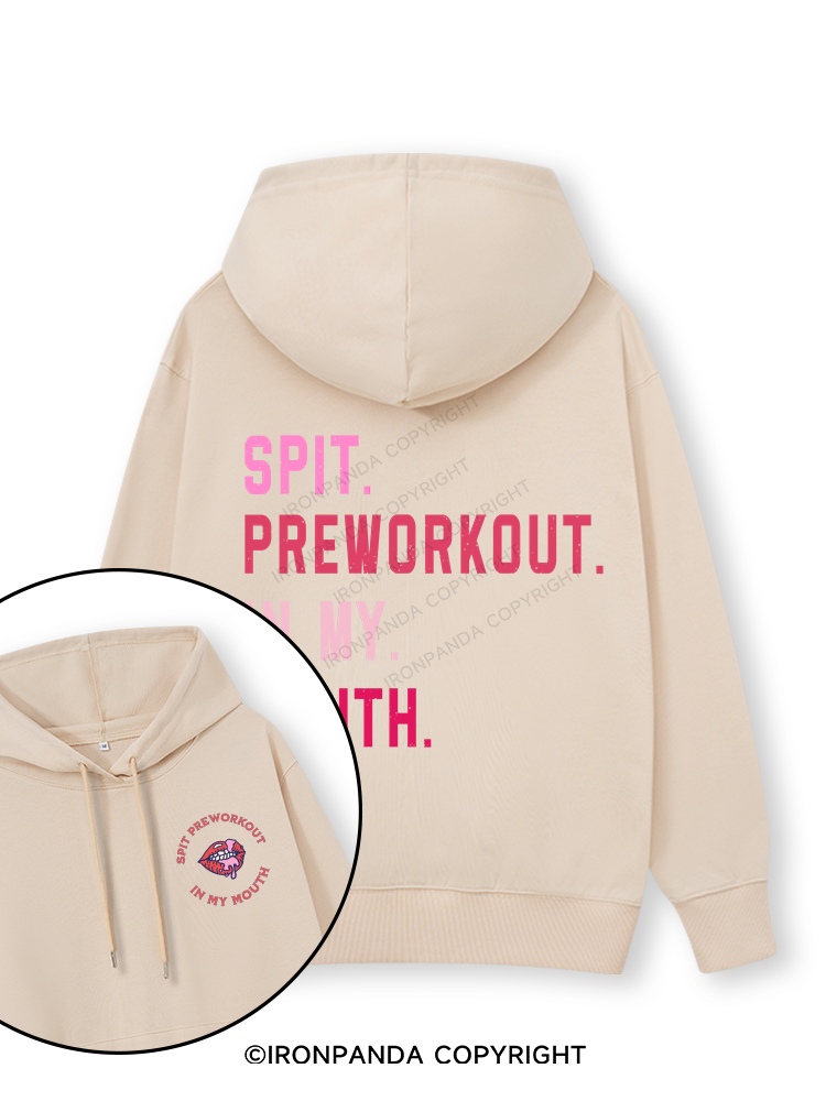 SPIT PREWORKOUT IN MY MOUTH Double-Sided Printed Classic Gym Hoodie