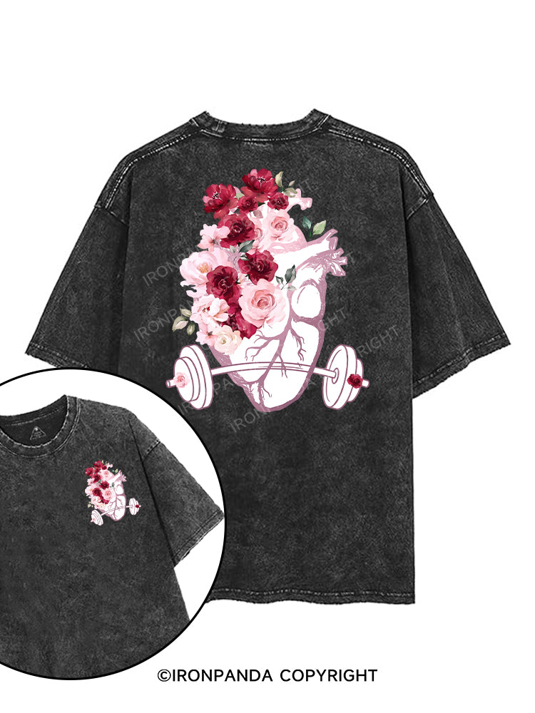 Floral Strength printed Gym Shirt