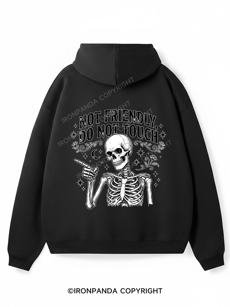 NOT FRIENDLY DO NOT TOUCH Premium Fleece Gym Hoodie