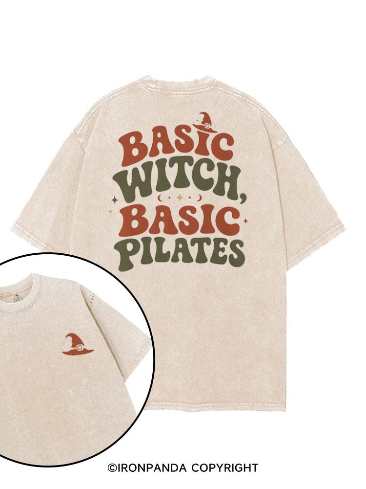 BASIC WITCH BASIC PILATES HALLOWEEN printed Gym Shirt