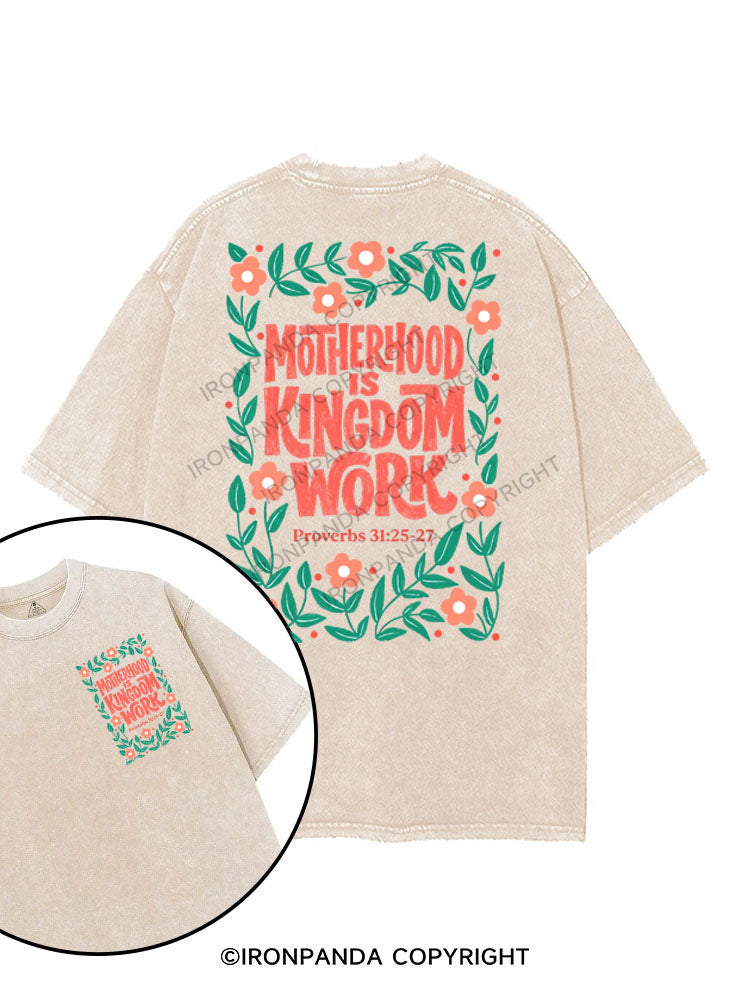 MOTHERHOOD IS KINGDOM WORK printed Gym Shirt