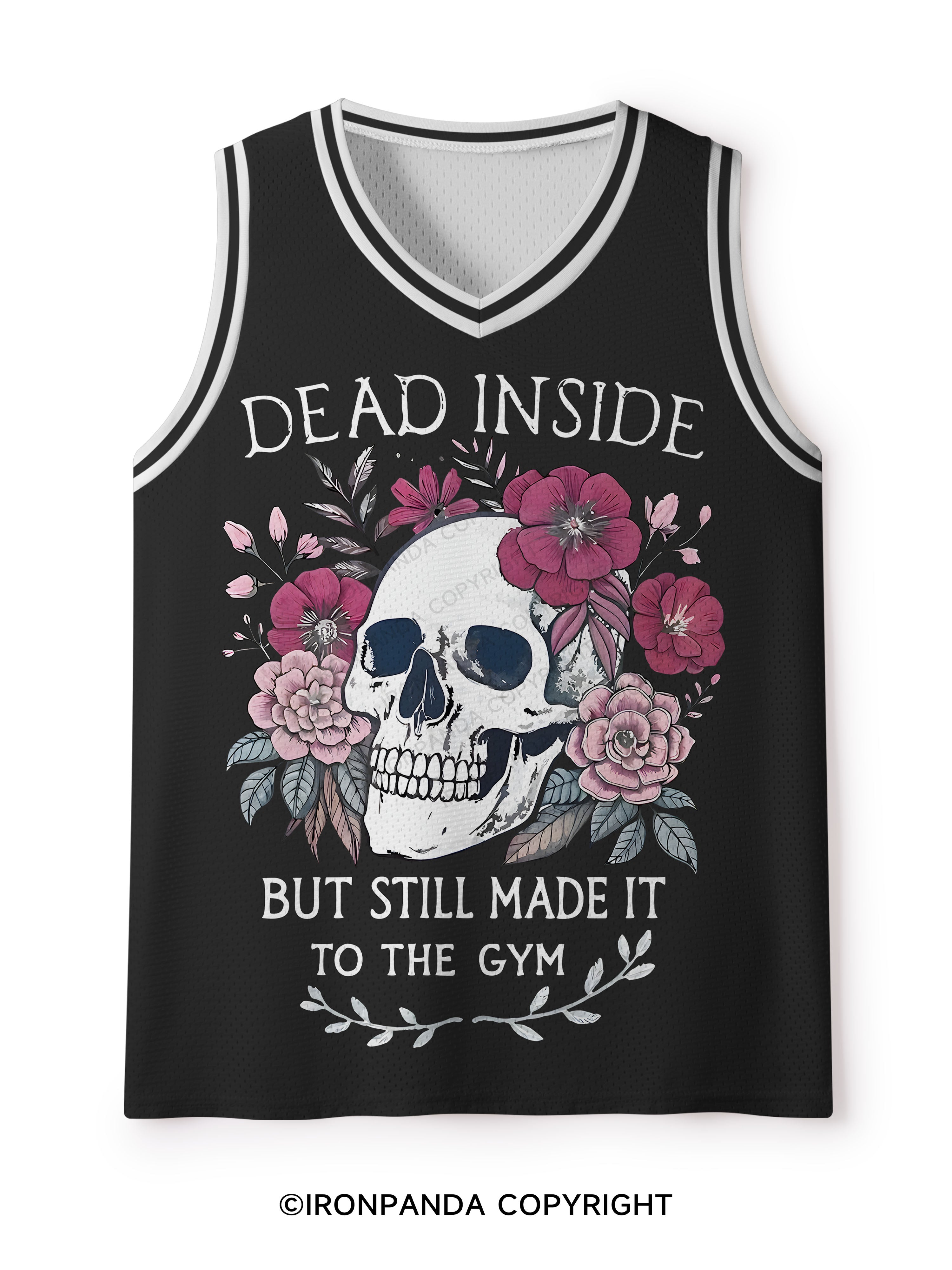 DEAD INSIDE BUT STILL MADE IT TO THE GYM Mesh Tank Top