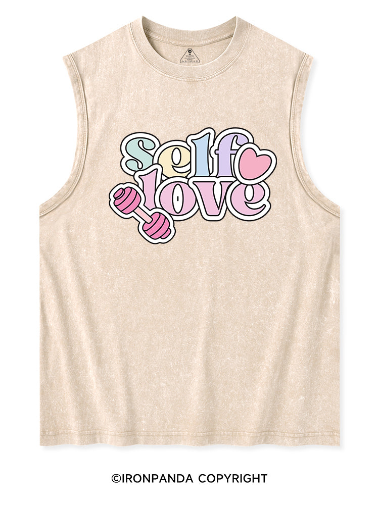 SELF LOVE GYM Washed Tank