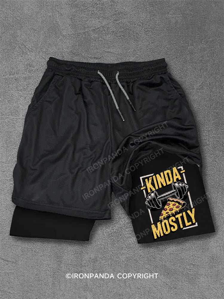 Kinda Fit Mostly Fat Pizza Performance Training Shorts