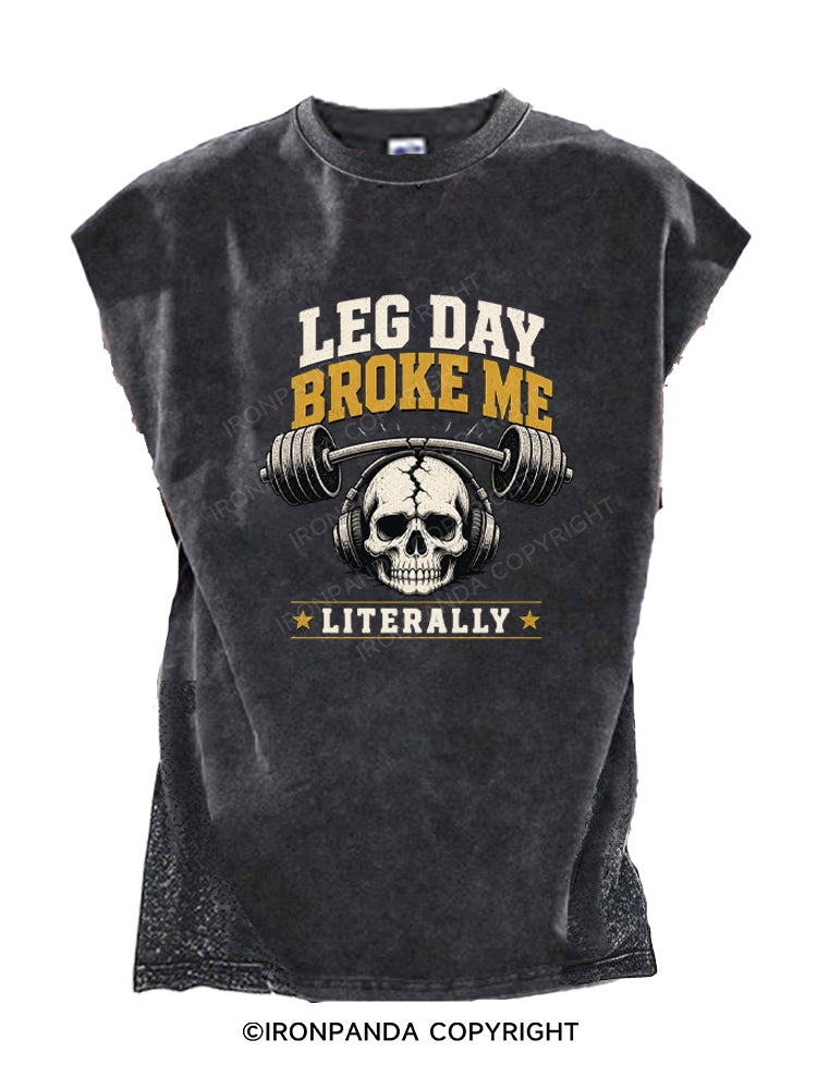 LEG DAY BROKE ME LITERALLY Cut Off Tank