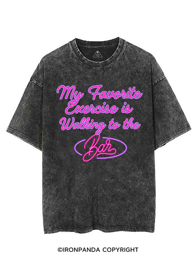 MY FAVORITE EXERCISE IS WALKING TO THE BAR VINTAGE GYM SHIRT