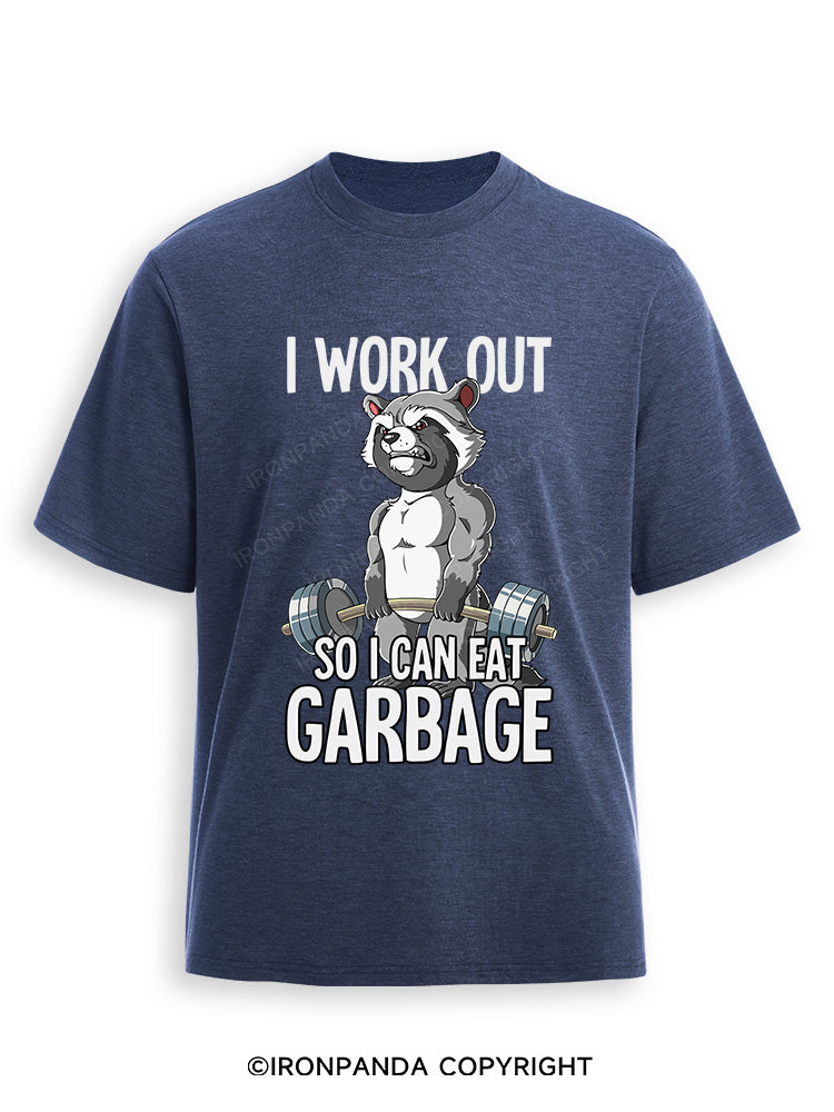 I workout so I can eat garbage Ultra Soft Heather T-Shirt