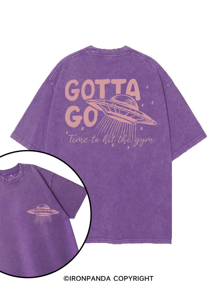 GOTTA GO TIME TO HIT THE GYM printed Gym Shirt