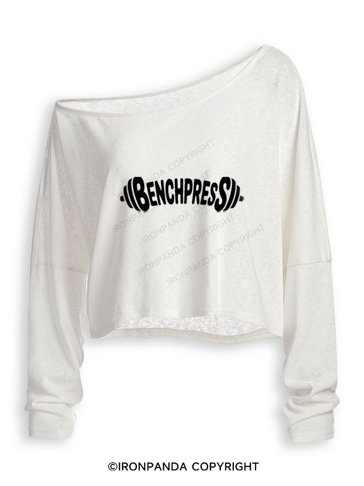 BENCHPRESS Off Shoulder Long Sleeve Crop Top