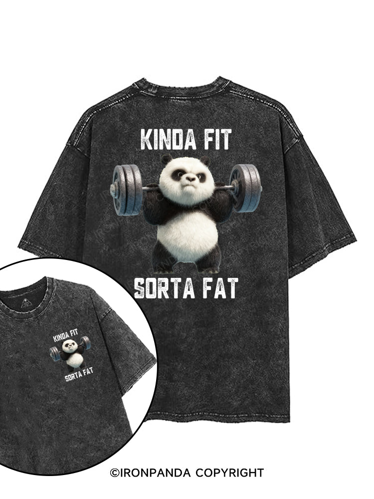 KINDA FIT SORTA FAT printed Gym Shirt