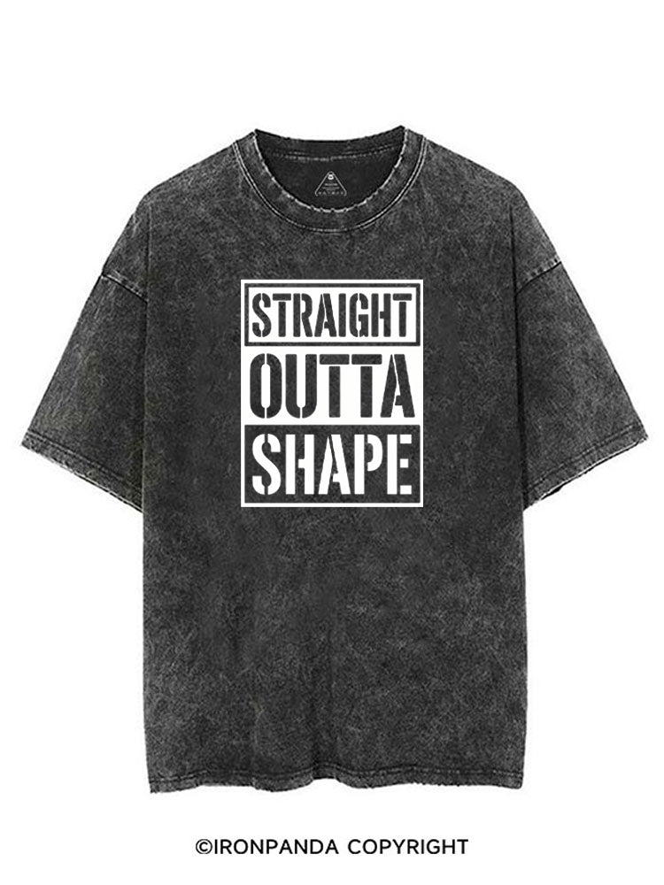 STRAIGHT OUTTA SHAPE VINTAGE GYM SHIRT