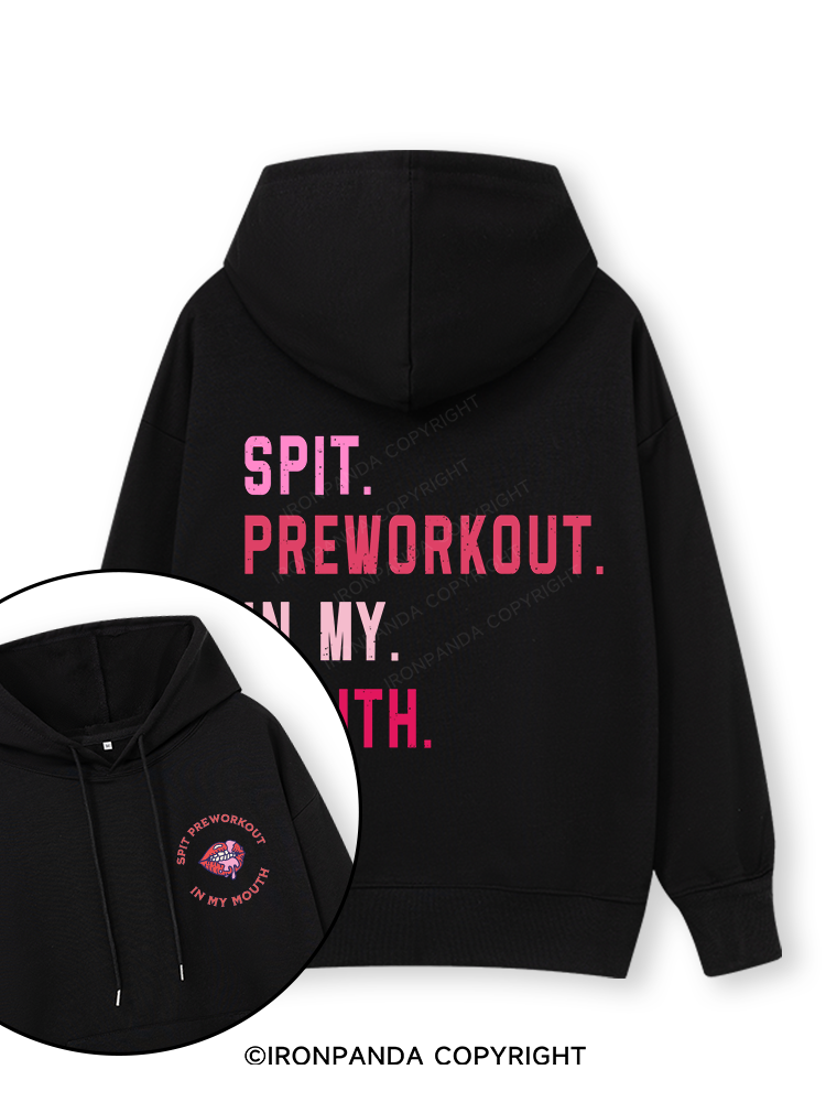 SPIT PREWORKOUT IN MY MOUTH Double-Sided Printed Classic Gym Hoodie
