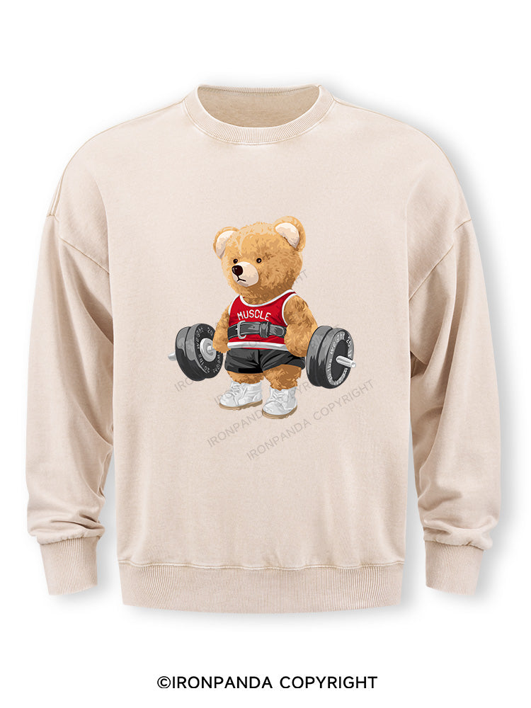 Exercise Bear Washed Sweatshirt