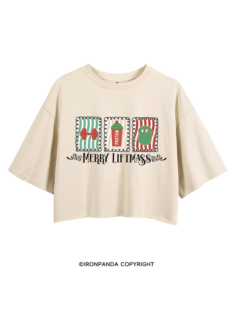 MERRY LIFTMASS CHRISTMAS WORKOUT CROP TOPS