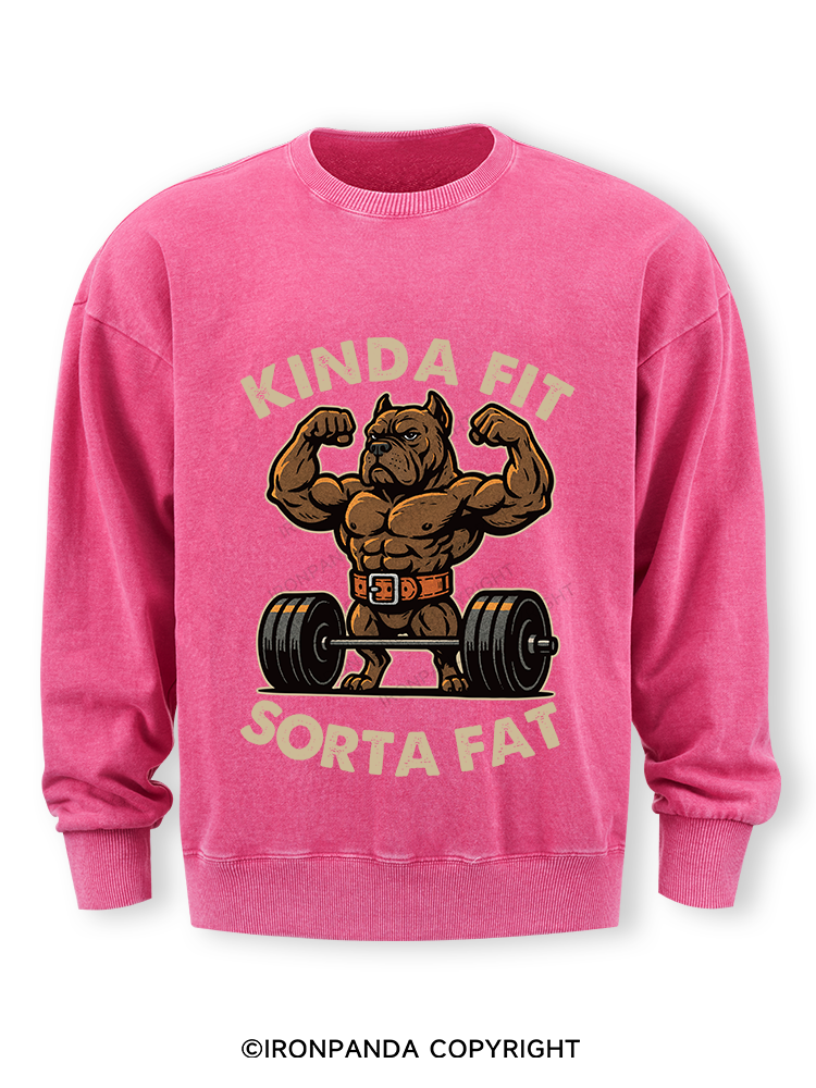KINDA FIT SORTA FAT DOG Washed Sweatshirt