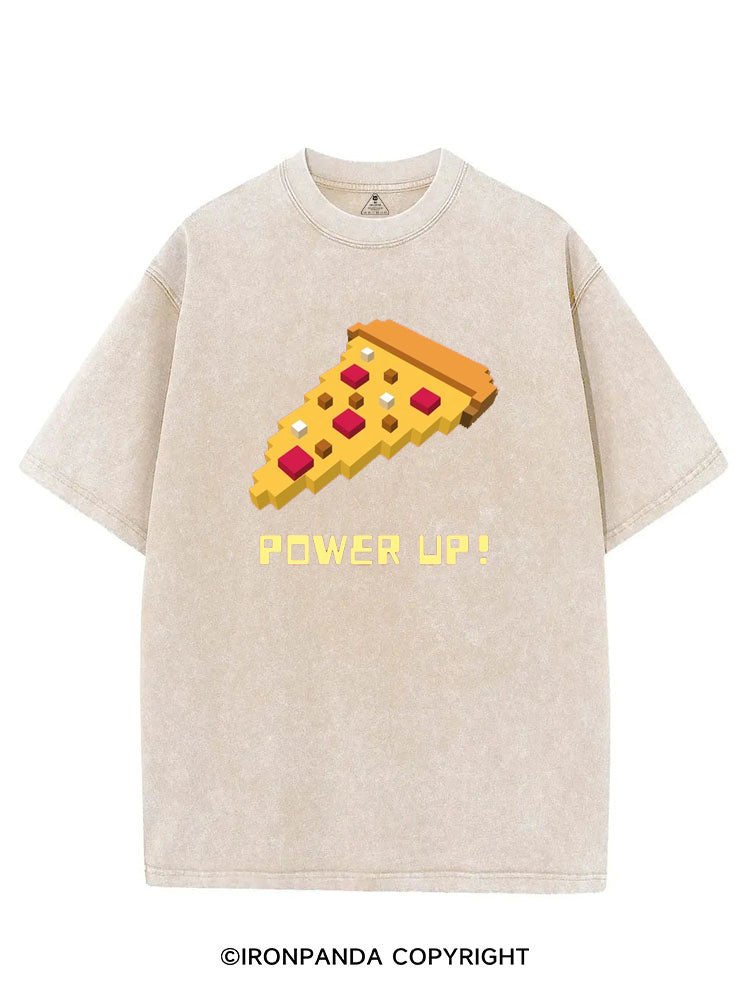 POWER UP! CHEAT DAY PIZZA VINTAGE GYM SHIRT