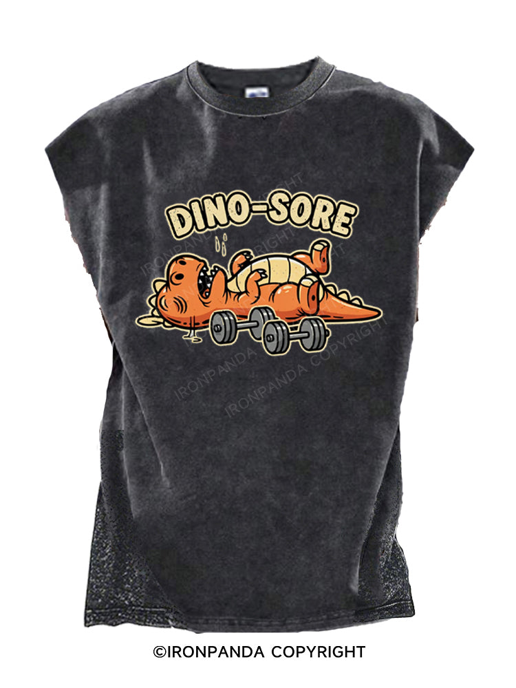 Dino-Sore Lifter Workout Cut Off Tank
