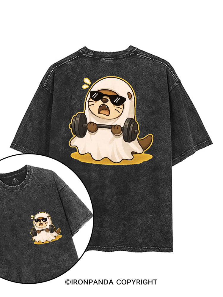 GHOST GYM OTTER printed Gym Shirt