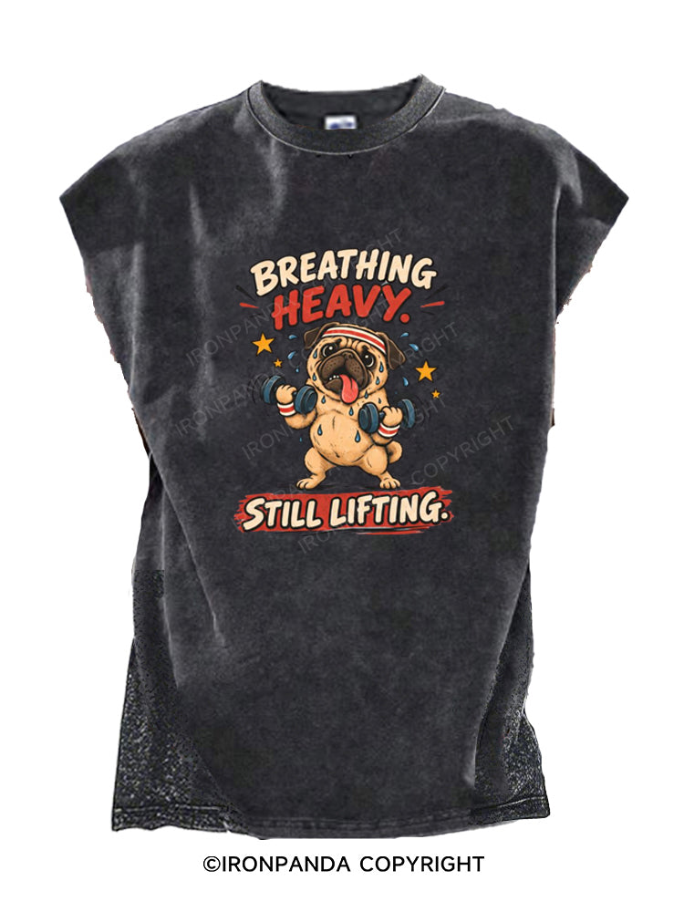 Breathing Heavy Still Lifting Cut Off Tank