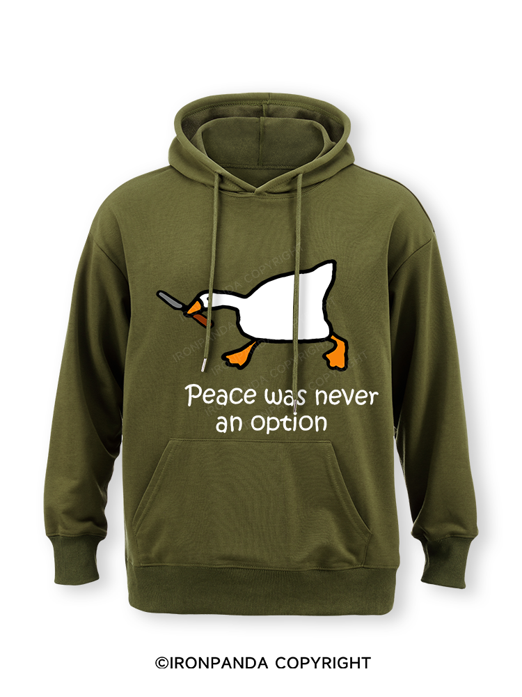 peace was never an option Classic Gym Hoodie