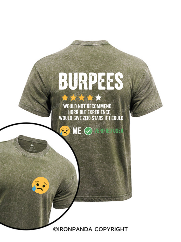 BURPEES Star Rating Review ME VERIFIED USER Printed Washed Gym Shirt