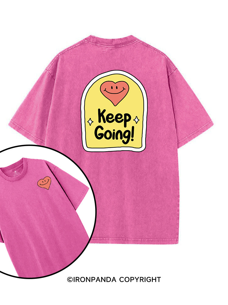 KEEP GOING! printed Gym Shirt