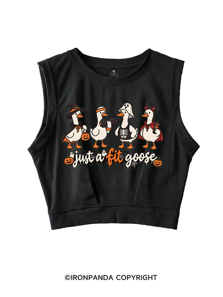Just a Fit Goose Cute Goose Workout SLEEVELESS CROP TOPS