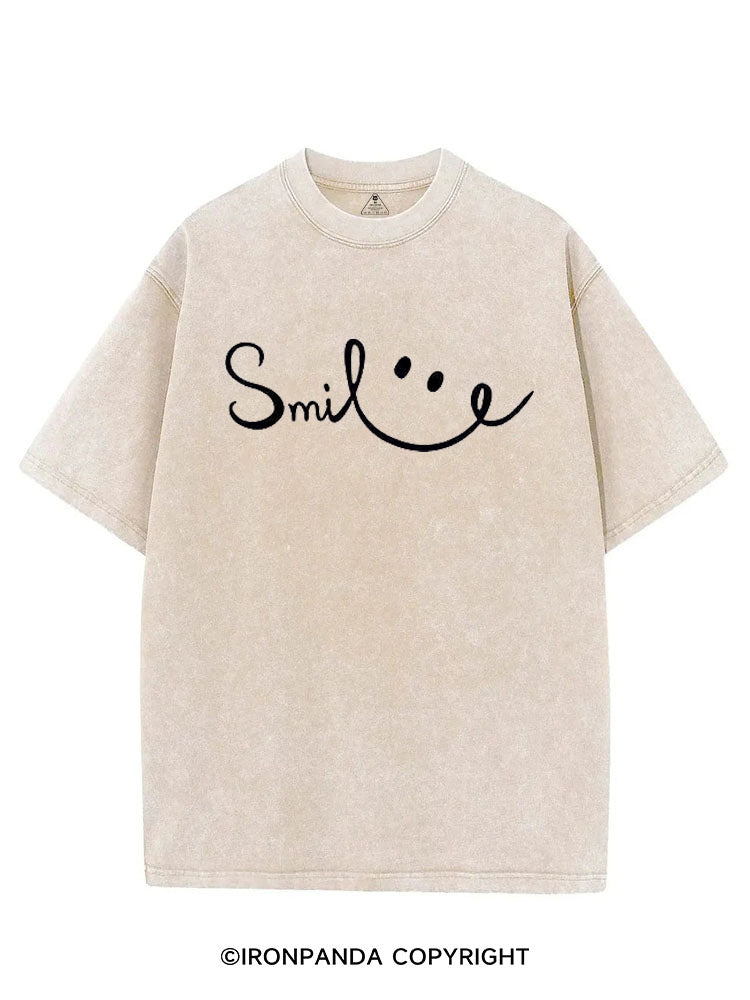 SMILE FUNNY GYM STYLE VINTAGE GYM SHIRT