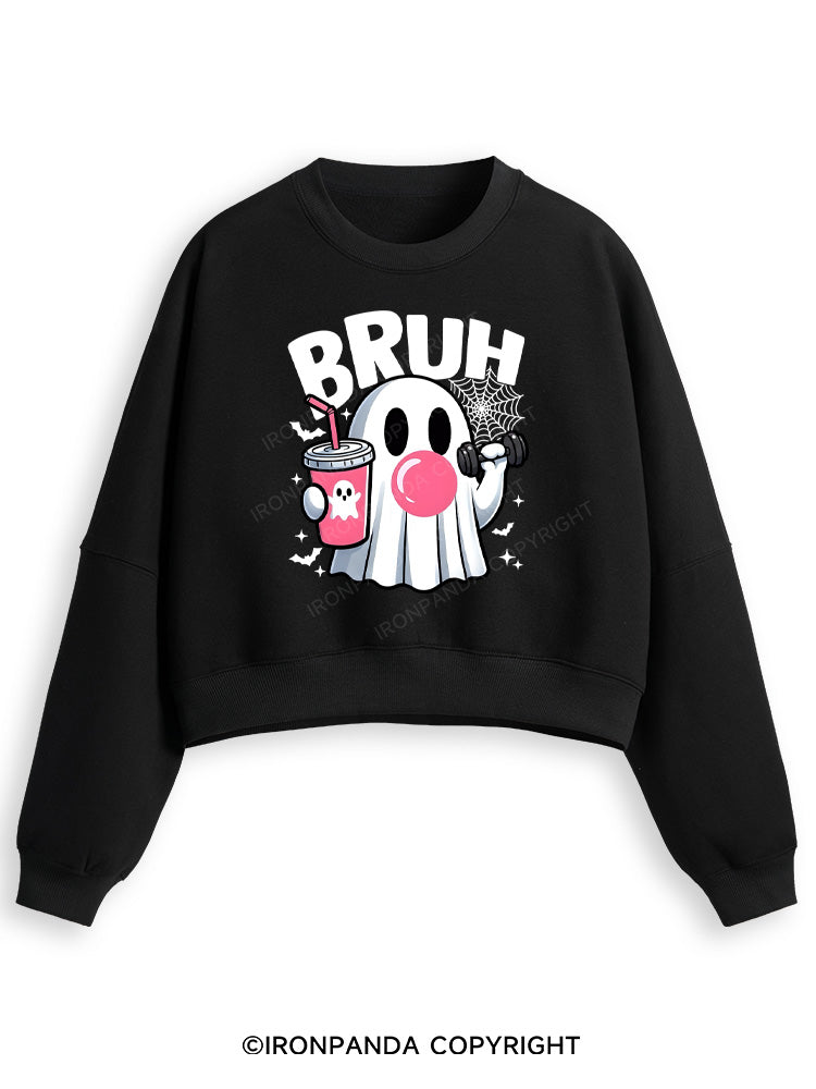 BRUH Fleece Crop Sweatshirt