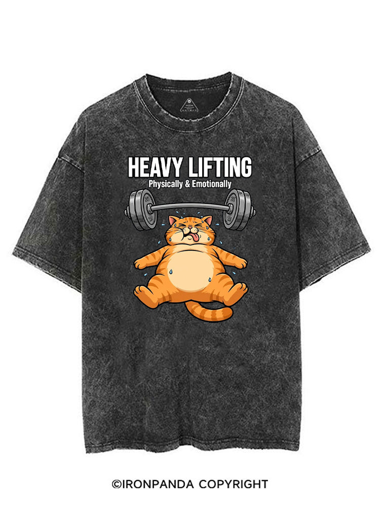 HEAVY LIFTING PHYSICALLY & EMOTIONALLY VINTAGE GYM SHIRT