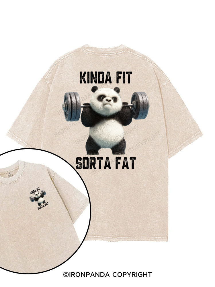 KINDA FIT SORTA FAT printed Gym Shirt