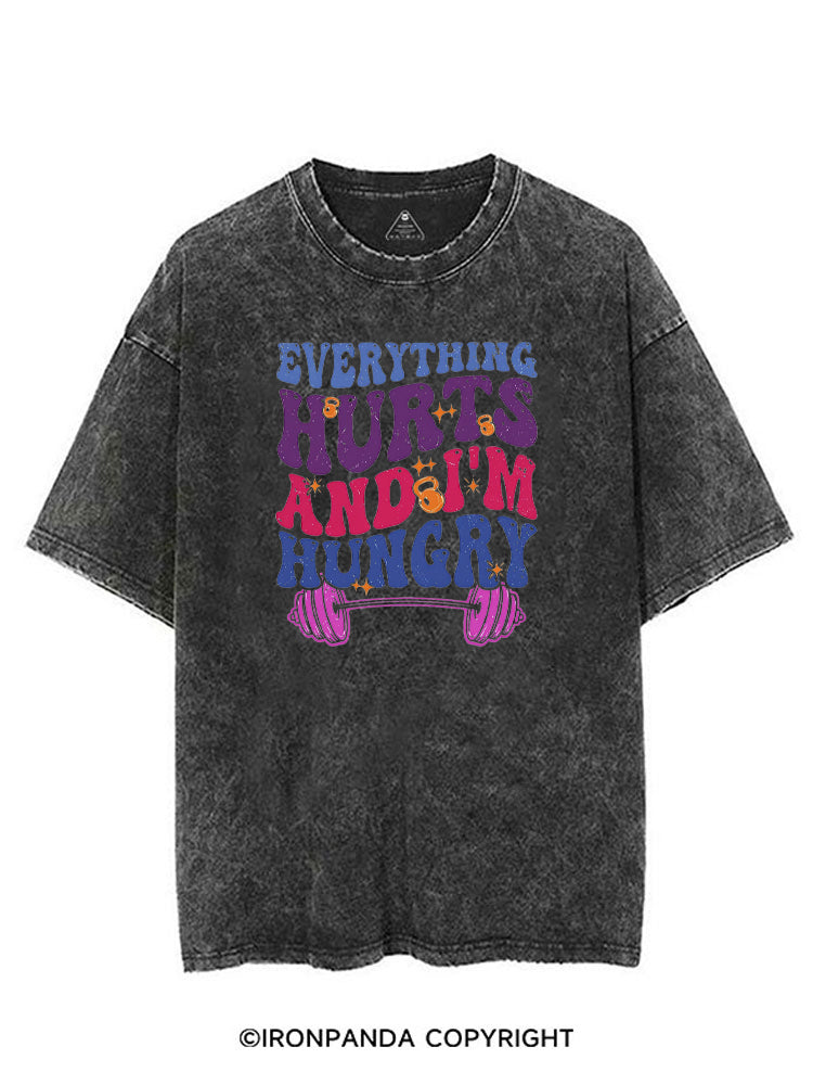 Everything Hurts I'm Hungry Funny Workout VINTAGE GYM SHIRT