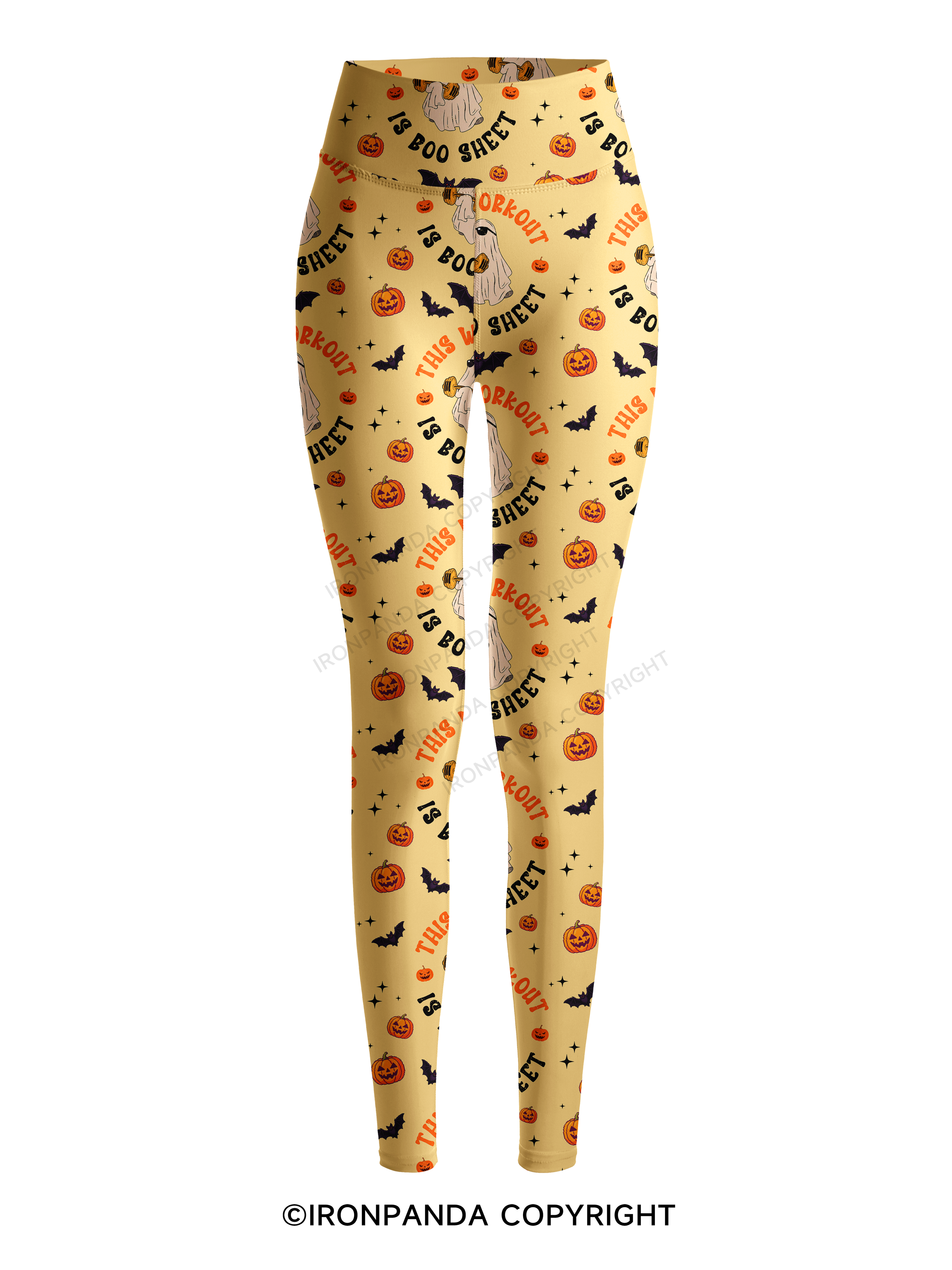 This Workout Is Boo Sheet Funny Ghost Printed Yoga Pants