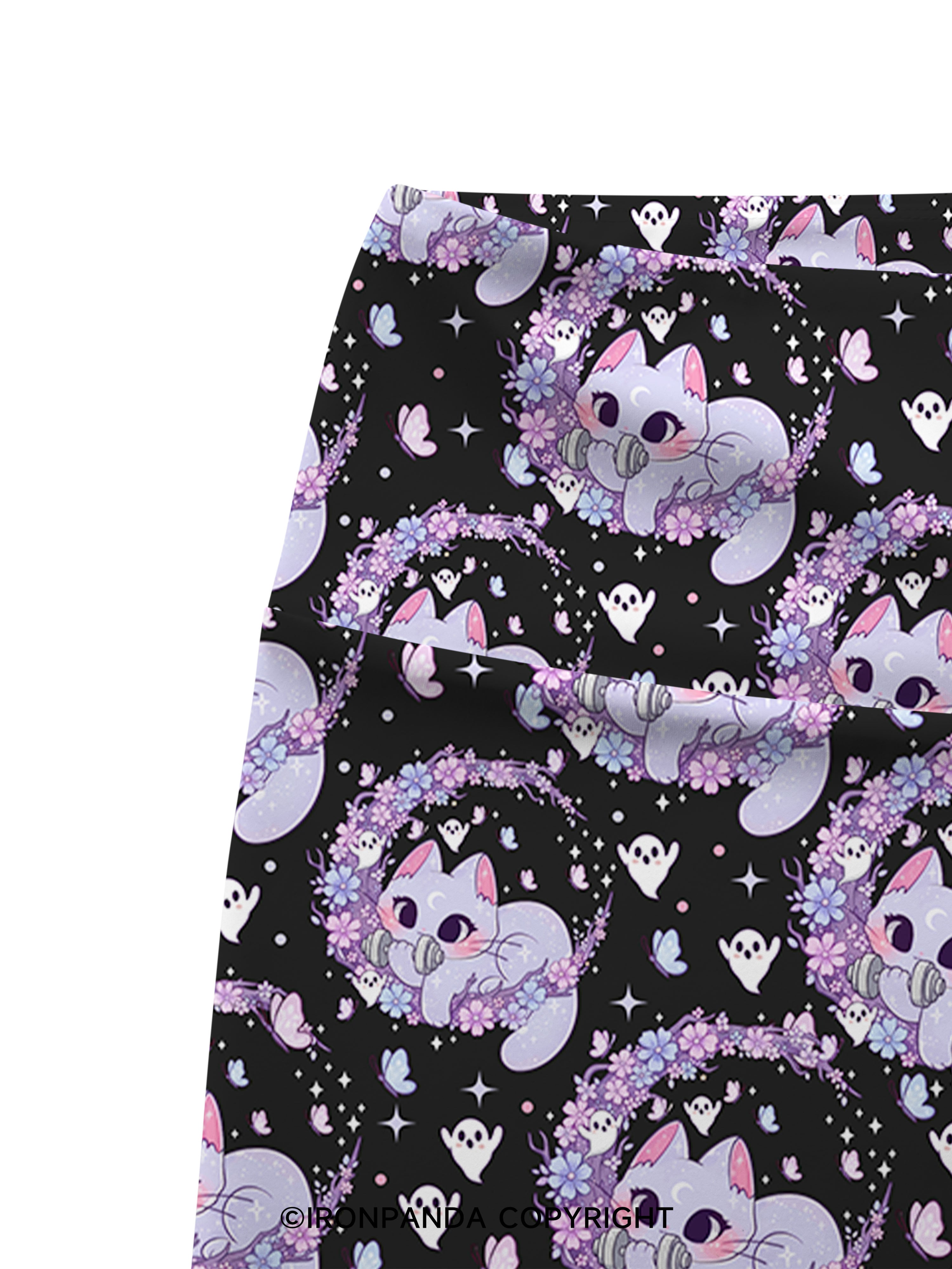 Moonlight Muscle Printed Yoga Cycling Shorts