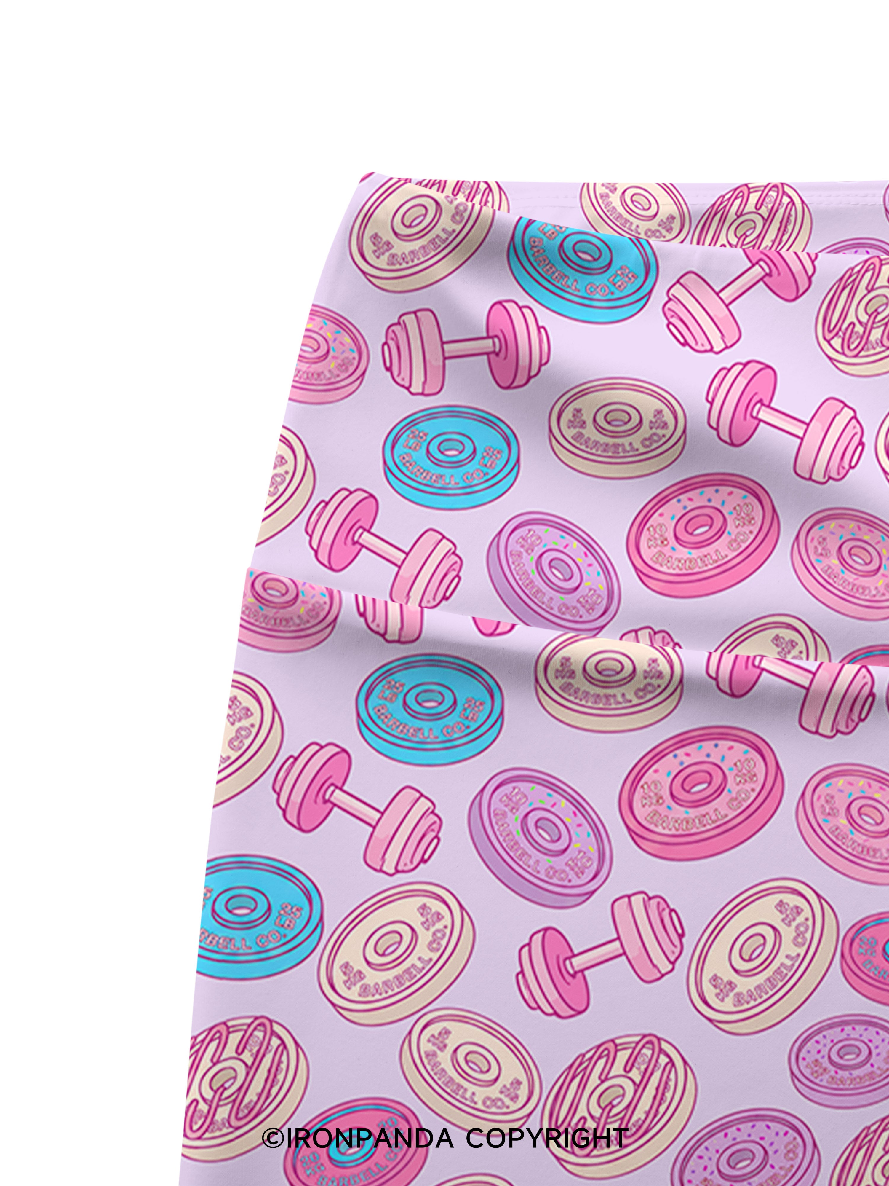 DONUT PLATES Printed Yoga Cycling Shorts
