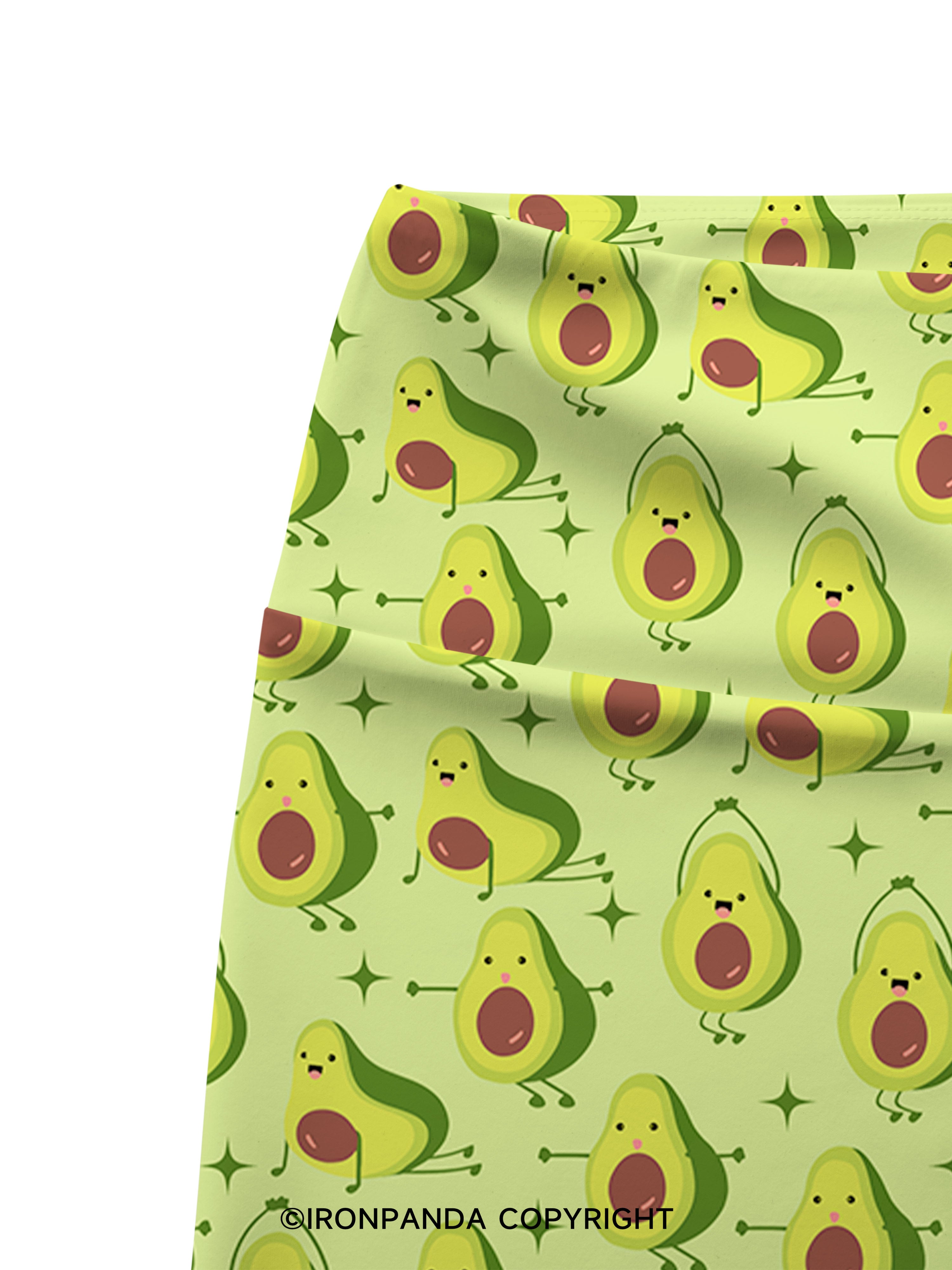 Burpee Avocado Printed Yoga Cycling Shorts
