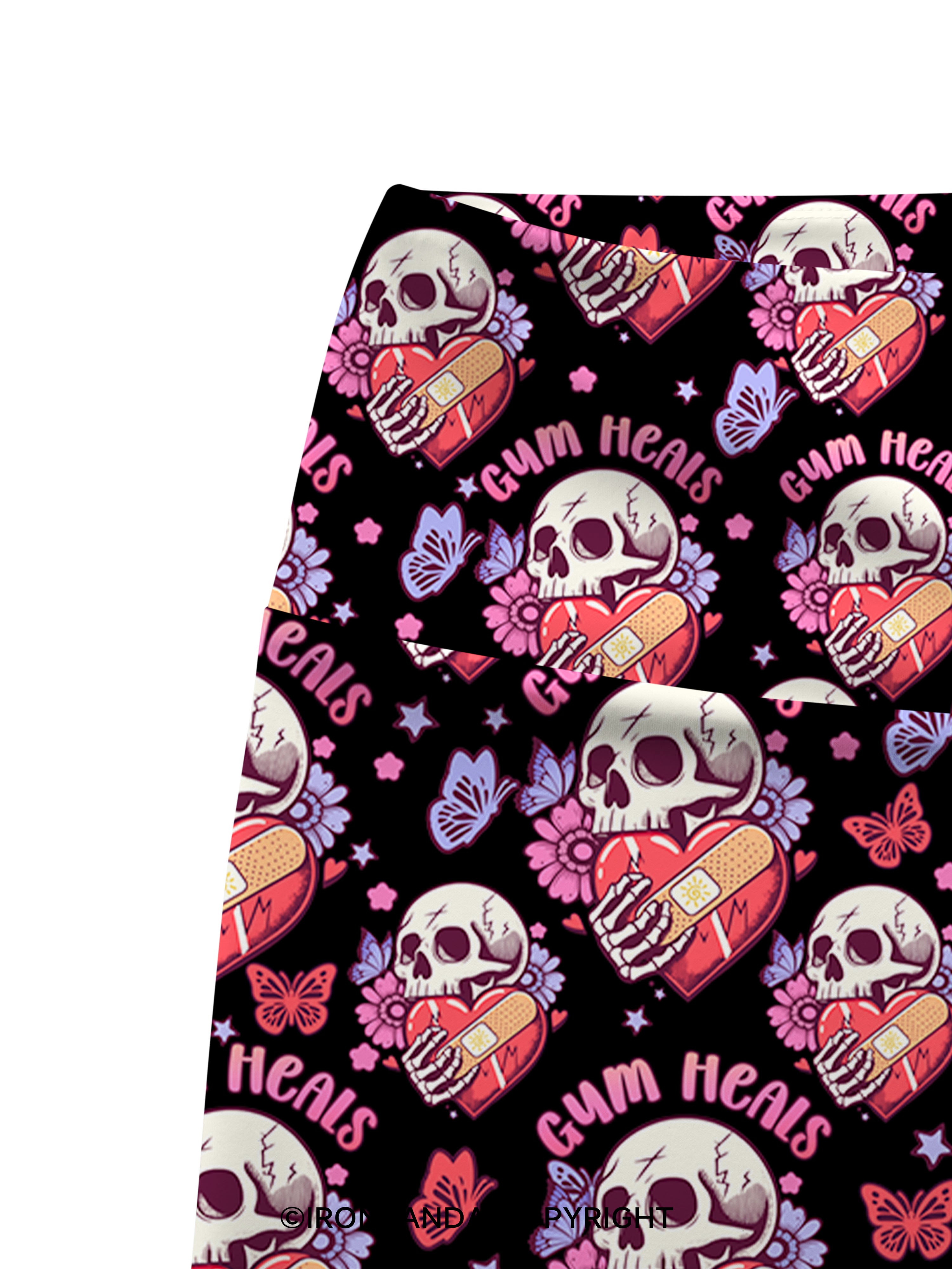 GYM HEALS Printed Yoga Cycling Shorts