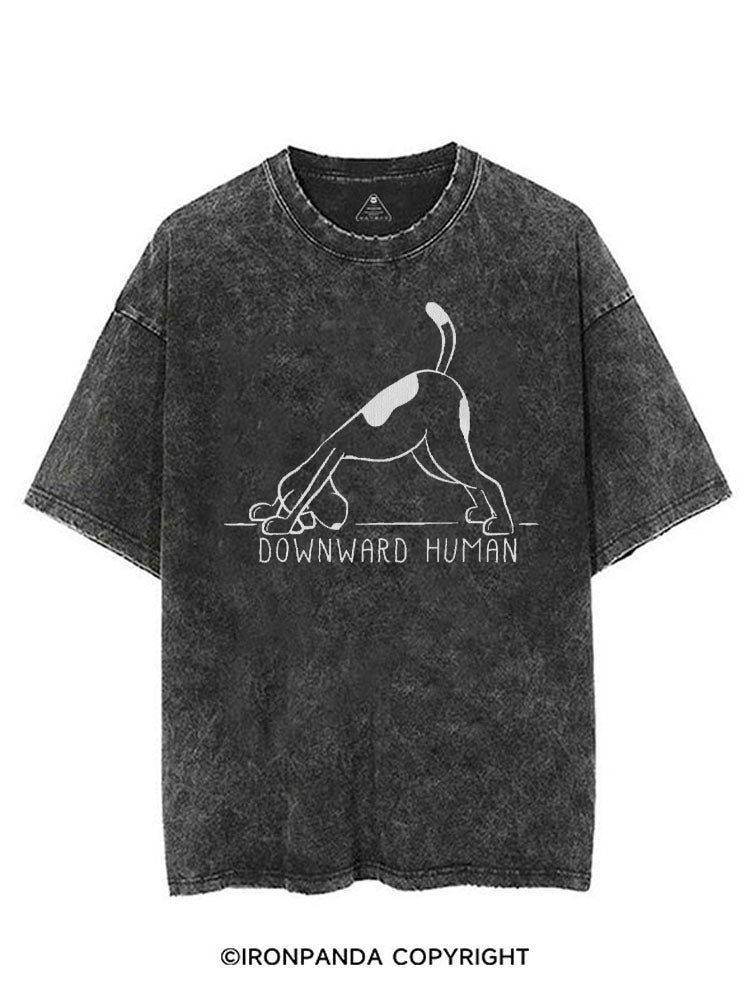 Downward Human Cute Dog VINTAGE GYM SHIRT