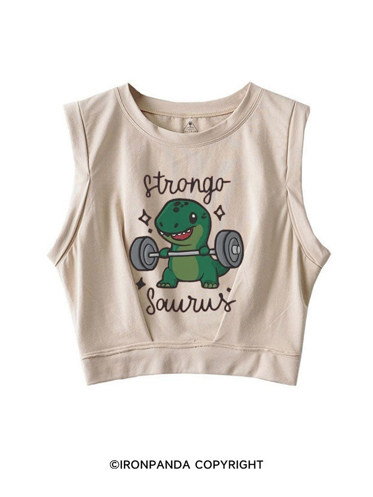 STRONGOSAURUS SLEEVELESS CROP TOPS