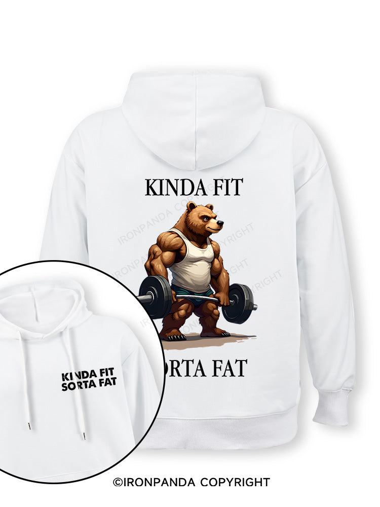 KINDA FIT SORTA FAT MUSCLE BEAR Double-Sided Printed Classic Gym Hoodie