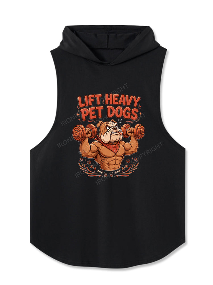 Lift Heavy Pet Dogs Funny Hooded Tank
