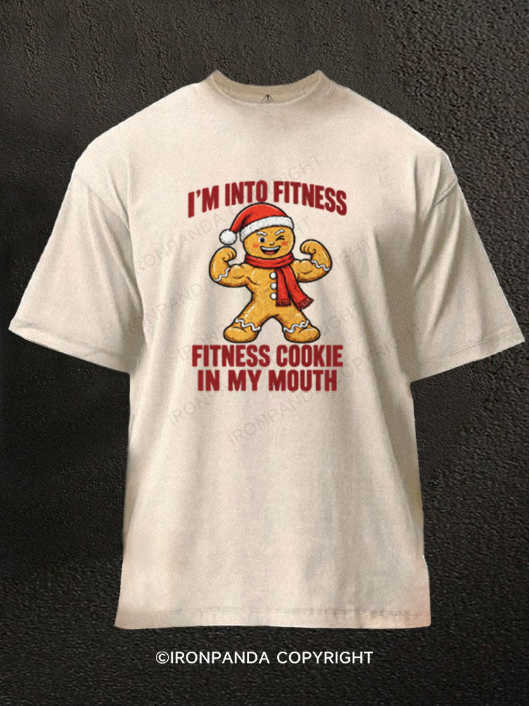 I'M INTO FITNESS FITNESS COOKIE IN MY MOUTH Washed Gym Shirt
